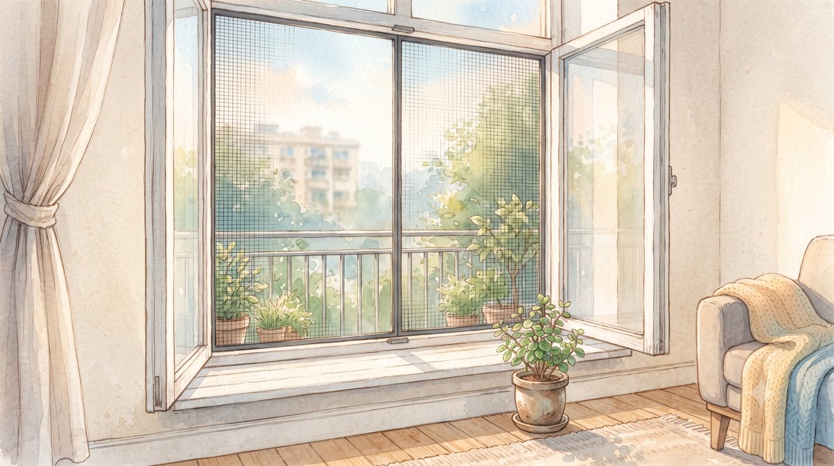 창을 다시 열기 시작하는 계절 — 방충망은 마른 솔·젖은 신문지·떼어내기 중 어느 쪽